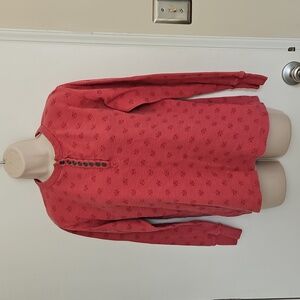 Dickies Pink Floral Thermal Top Size L